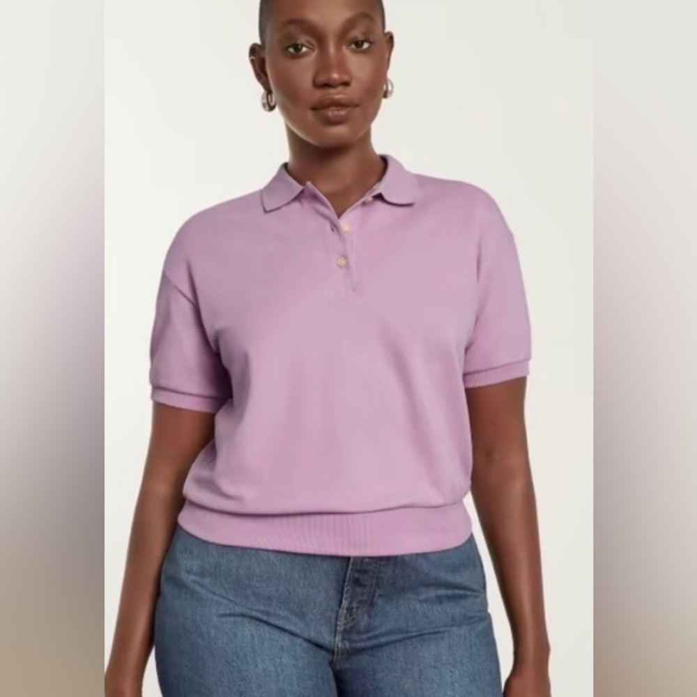 Everlane NWT The Oversized Polo Top in an organic cotton size small